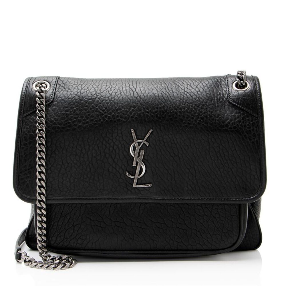 Saint Laurent Grained Lambskin Monogram Niki Large Shoulder Bag